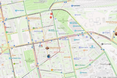 Пожар у метро «Лесная» вызвал задымление и пробку