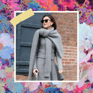 Свитер вместо шарфа — новый стайлинг-трюк, который согреет тебя зимой 2025/26