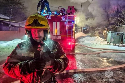 Found Behind the Sofa: Kurgan Firefighters Save Dog from Burning House