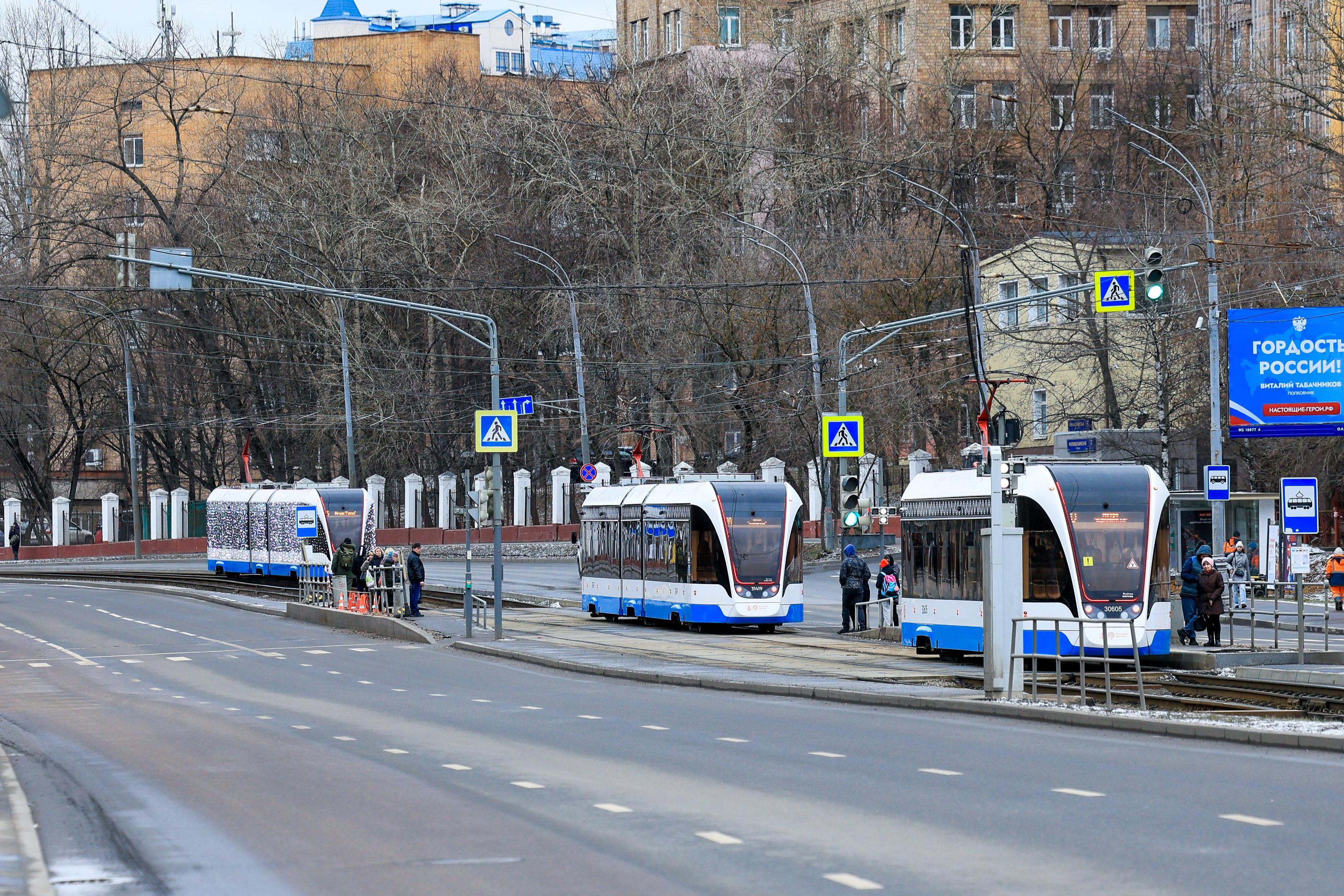 С 6 декабря трамваи в Нагатино не ходят по выходным