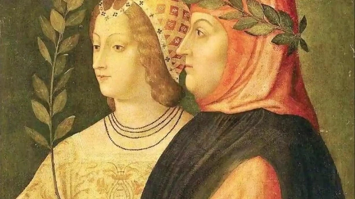 Франческо Петрарка и Лаура | Источник: Картина, написанная неизвестным художником около 1510 года, считается работой школы Бартоломео Венето