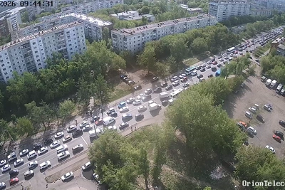 Гигантская пробка возле мечети в Красноярске