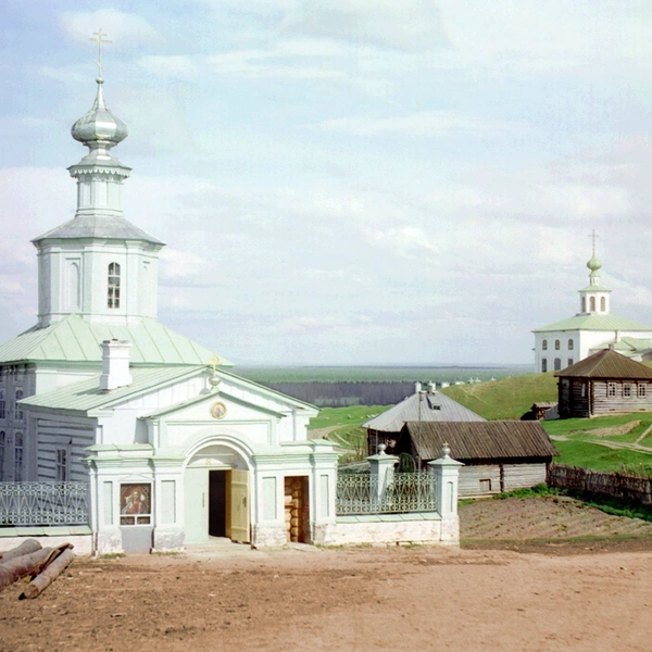 Спасская часовня над убиенными воинами в Чердыни, 1910 год | Источник: Сергей Прокудин-Горский, 3dplatforma.ru