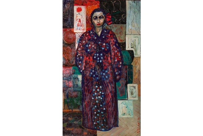 Инесса в мастерской, 1986 год | Источник: Зураб Церетели / Третьяковская галерея