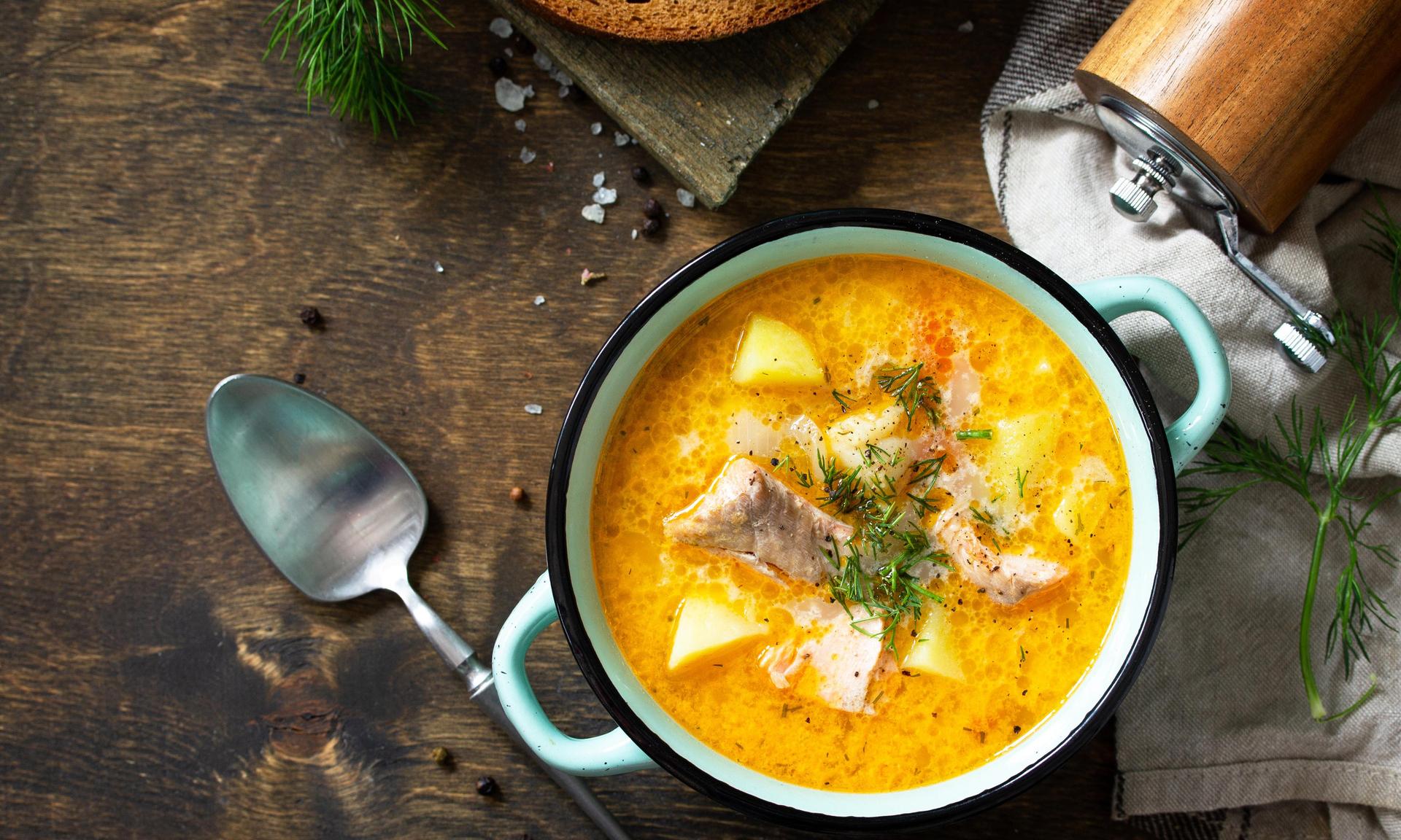 Овощной суп на бульоне (рыбном) заправочный и пюре-варианты