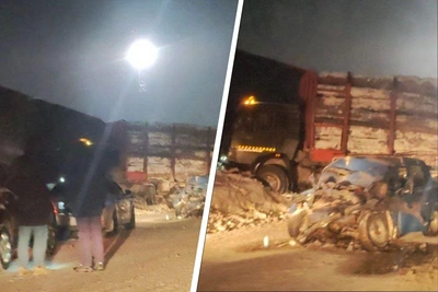 Пенсионер на Жигулях столкнулся с лесовозом в Коряжме