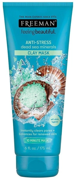 Глиняная маска с минералами мертвого моря Freeman Dead Sea Minerals Anti-Stress Clay Mask 175 мл