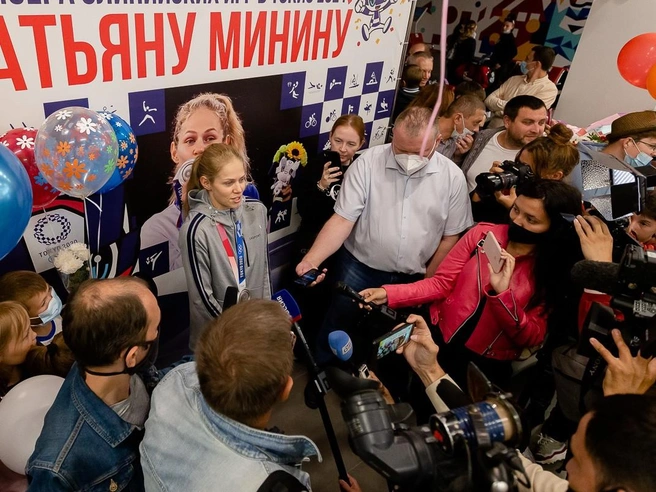 На фото&nbsp;— Татьяна во время встречи в челябинском аэропорту после Олимпиады | Источник: Челябинская областная федерация тхэквондо