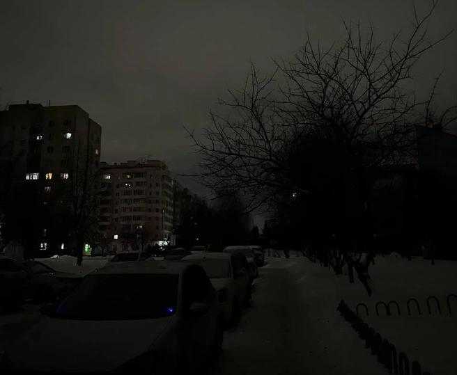 Белгород без света после обстрела в начале января | Источник: Кира Зубкова / «Фонтанка.ру»