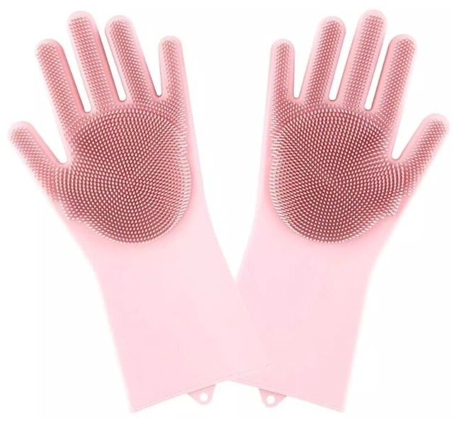 Перчатки для уборки Xiaomi Silicone Cleaning Glove (Pink)