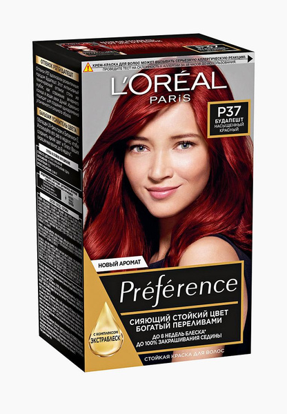 Краска для волос L'Oreal Paris «Preference», оттенок P37, Будапешт, насыщенный красный