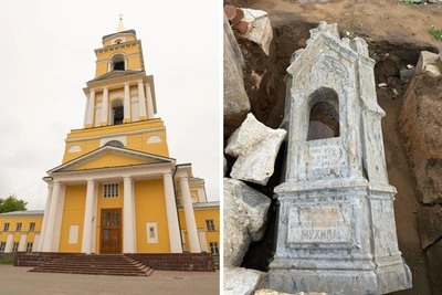 На месте бывшего зоопарка нашли надгробие регента Мухина