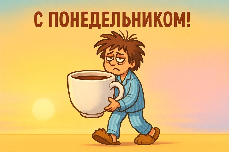 открытки с понедельником, открытка утро понедельника, открытки с добрым понедельником, открытки с понедельником прикольные, доброго понедельника открытки красивые, бесплатные открытки доброго понедельника, скачать открытку с понедельником | Источник: theDay/DALL-E