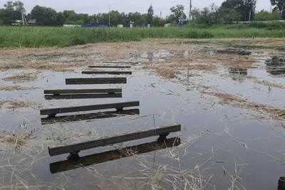 Ливень в Белогорске затопил огороды