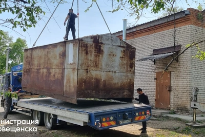 С начала года в Благовещенске вывезли более 30 незаконных гаражей