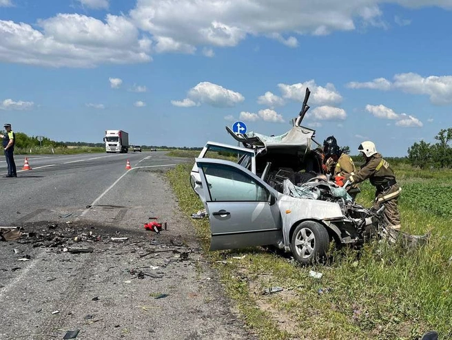 Авария была на трассе М-5 | Источник: ГКУ СО Центр по делам ГО, ПБ и ЧС