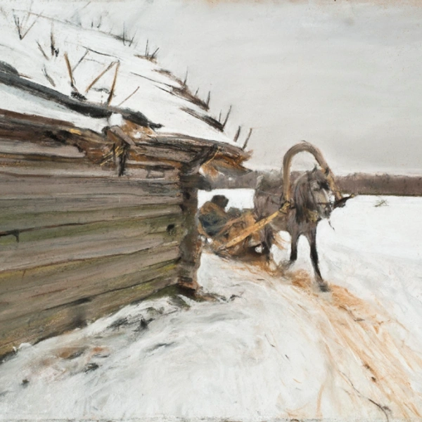 Валентин Серов «Зимой», 1898, Русский музей | Источник: https://rusmuseumvrm.ru/