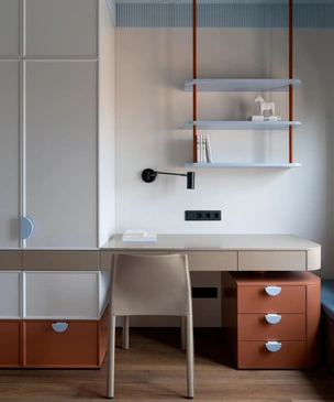 Светлая квартира 115 м² в Санкт-Петербурге с кирпичными акцентами