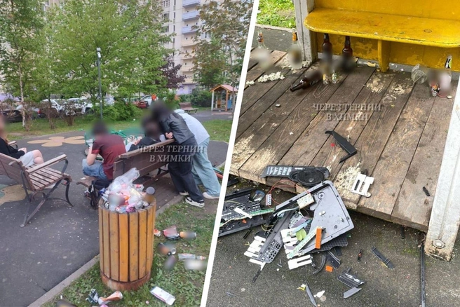 Банда школьников терроризирует двор в подмосковных Химках | Источник: Через тернии в Химки / T.me