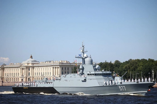 Парад на день ВМФ, 2024 год | Источник: Сергей Михайличенко / «Фонтанка.ру»