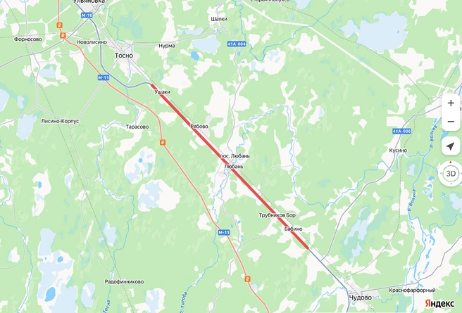 Ремонт на трассе М-10 «Россия» заставит водителей ехать не быстрее 50 км/ч