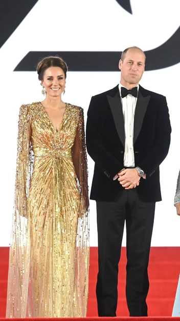 Герцогиня Кэтрин и принц Уильям на премьере фильма «Не время умирать», Лондон, 28 сентября 2021