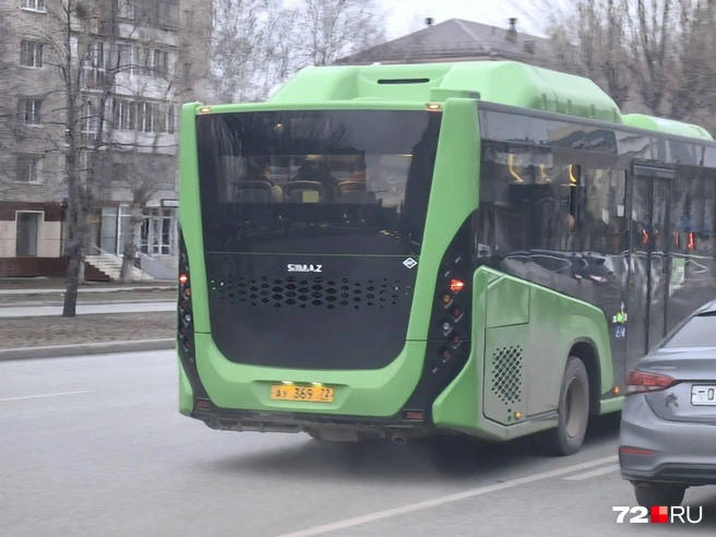 Вид автобуса сзади  | Источник: Павел Красоткин / 72.RU 
