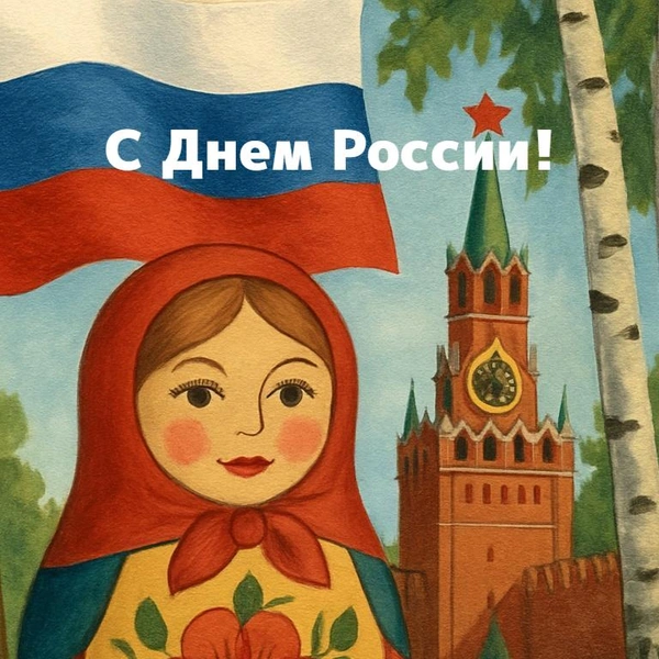 День России 2025: открытки для родных, друзей и коллег | Источник: Shutterstock AI/Fotodom.ru