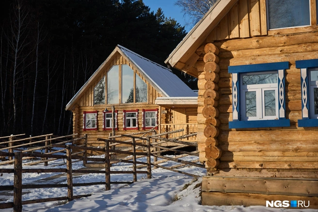 Вот такие избы стоят на территории деревни  | Источник: Александр Ощепков / NGS.RU 