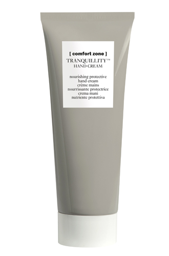 Защитный крем и ароматерапия для рук Tranquillity Hand Cream, Comfort Zone. Содержит амарантовое масло и смесь эфирных масел (в составе 87% натуральных ингредиентов). Легкий по текстуре, быстро впитывается.