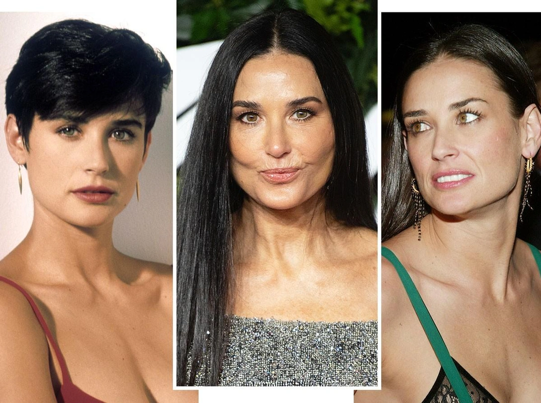 Все пластические операции Деми Мур: как изменилась внешность звезды за 30 лет | marieclaire.ru