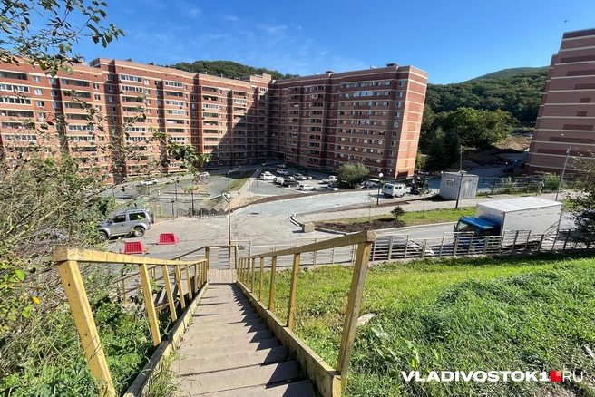 В Сети писали, что убийца побежал вниз, в сторону стройки | Источник: Елена Буйвол / VLADIVOSTOK1.RU