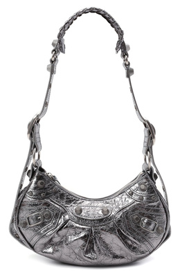 Женская серебряная сумка cagole BALENCIAGA