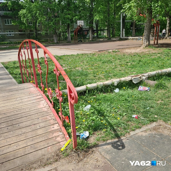 Дети вынуждены гулять среди мусора | Источник: Светлана Коновалова / YA62.RU
