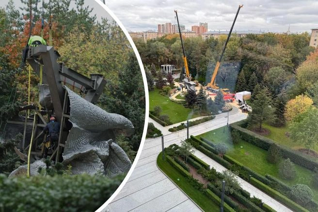 «Большую глину № 4» установили на новом месте в Москве | Источник: Дмитрий Толстошеев / MSK1.RU, Shakko: об искусстве / T.me