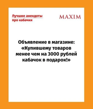 Самые смешные анекдоты про кабачки