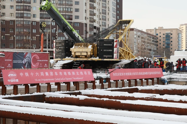Тоннелепроходческий комплекс запустили от остановки «Улица Овчинникова» | Источник: Наиль Фаттахов