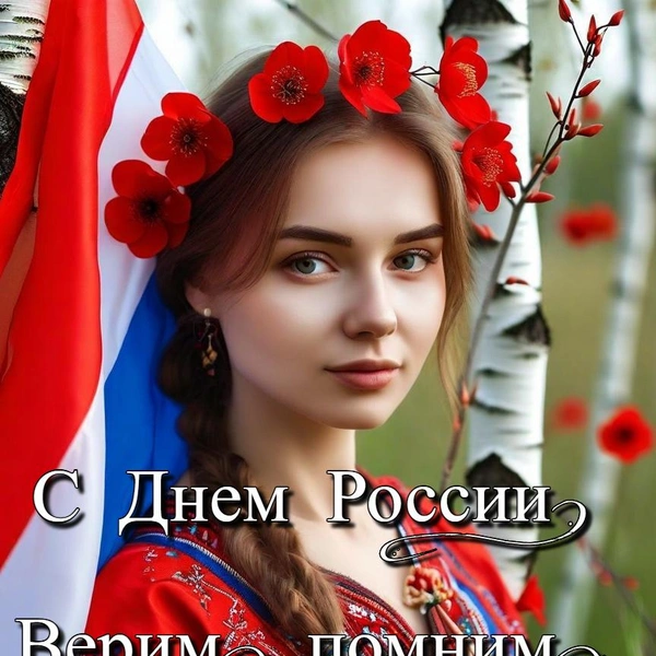 День России 2025: открытки для родных, друзей и коллег | Источник: Shutterstock AI/Fotodom.ru
