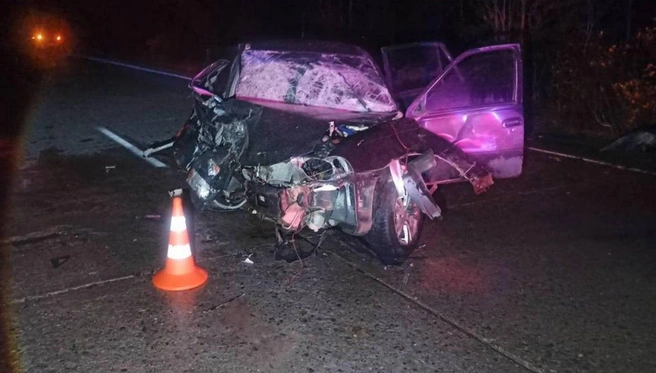 ДТП на автодороге Кировск — Коашва | Источник: Госавтоинспекция МО 51 / T.me