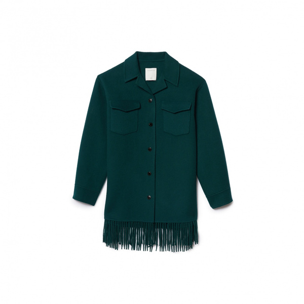 Изумрудный цвет и бахрома: Эмма Робертс нашла идеальное пальто