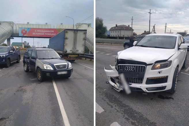 Женщина попала в больницу после столкновения двух иномарок в Воронежской области | Источник: ГУ МВД России по Воронежской области / t.me/mvd36
