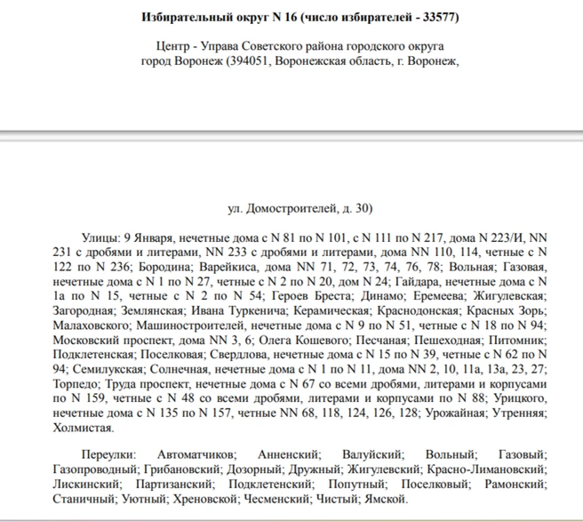 Источник: избирательная комиссия Воронежской области / Voronezh.izbirkom.ru