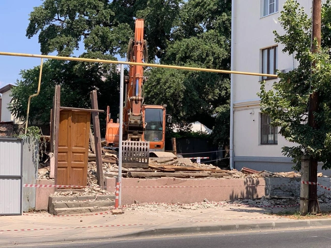 В Краснодаре снесли два дома XIX века | Источник: Краснодарские общественники