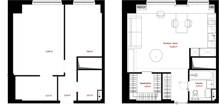 Первый план: все, что нужно знать о планировке маленьких квартир (фото 35)