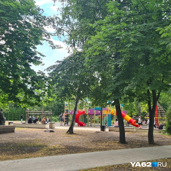 На площадке много родителей, гуляющих с детьми, но они даже не ходят мыть руки в общественный туалет | Источник: Светлана Коновалова / YA62.RU