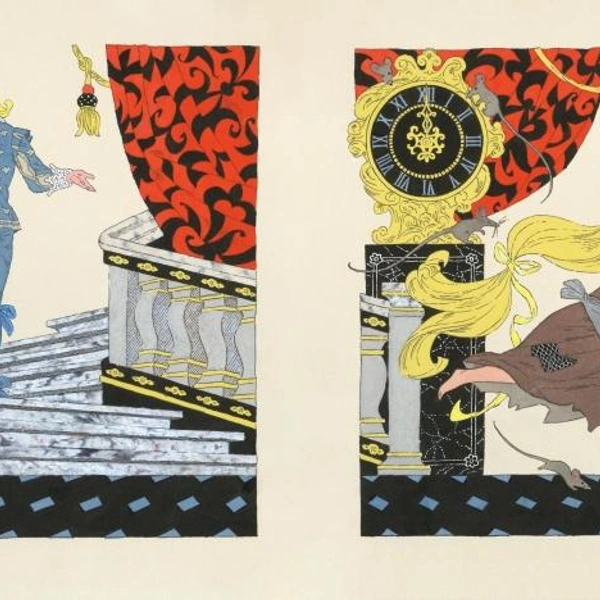 Эрик Булатов, Олег Васильев. Рисунок для книги Шарля Перро «Золушка». 1971. Бумага, тушь, гуашь, акварель. | Источник: Эрик Булатов