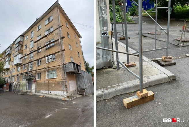 Полагаем, что временно дом на Мира, 7 стоит обходить стороной | Источник: Наталья Пальникова / 59.RU
