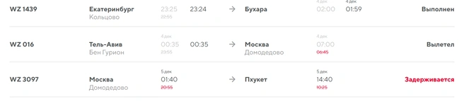 Рейс задерживается | Источник: flyredwings.com