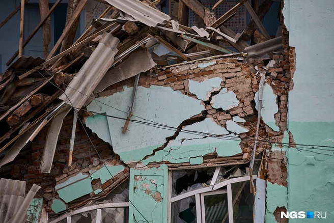 Обрушение части здания произошло 21 сентября | Источник: Александр Ощепков / NGS.RU
