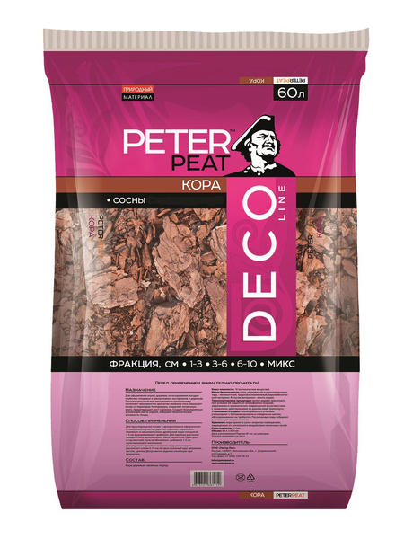 Сосновая кора Deco Line, Peter Peat, 60 л